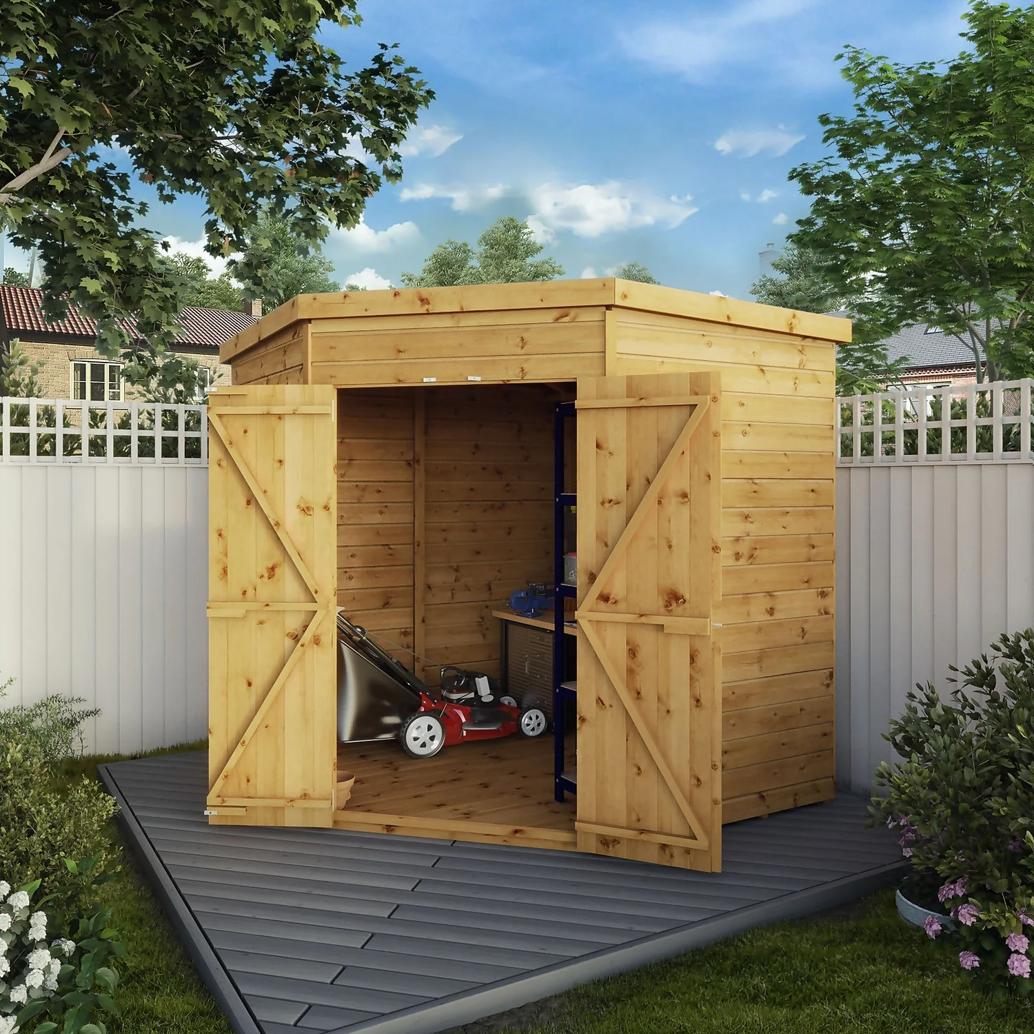 Mercia 7ft X 7ft Premium Shiplap Corner Shed 9 Mercia 7ft X 7ft Premium Shiplap Corner Shed - Image 9