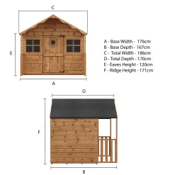 Mercia 5ft X 6ft Honeysuckle Wooden Playhouse - Installation Included -Garden Tool Store 13555809 8604949337194538