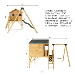 Mercia 5ft X 6ft Honeysuckle Wooden Playhouse -Garden Tool Store 13555811 1774951880057079