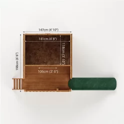 Mercia 5ft X 6ft Pent Wooden Playhouse With Tower & Slide -Garden Tool Store 13555815 1054951147747959