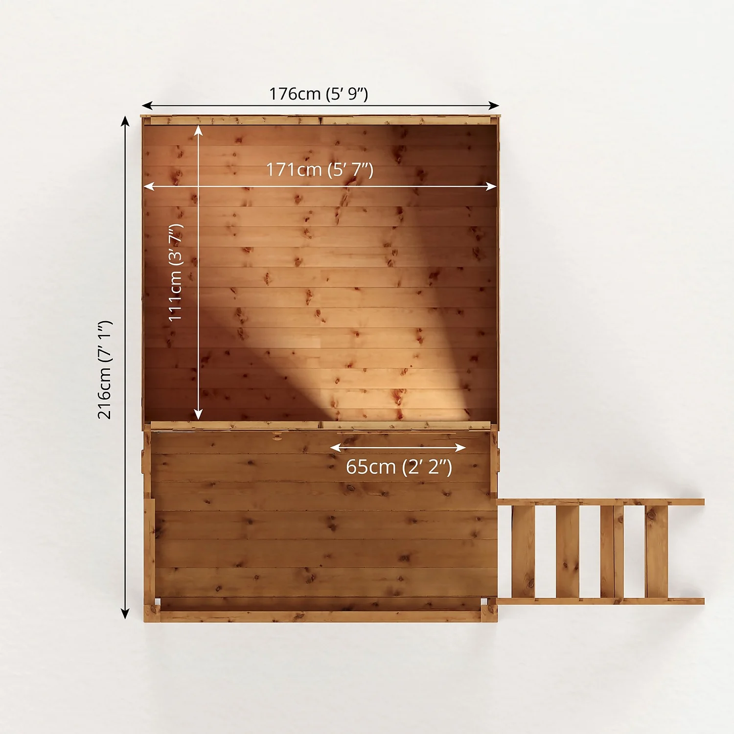 Mercia 5ft X 6ft Pent Wooden Playhouse With Tower - Installation Included 9 Mercia 5ft X 6ft Pent Wooden Playhouse With Tower - Installation Included - Image 9