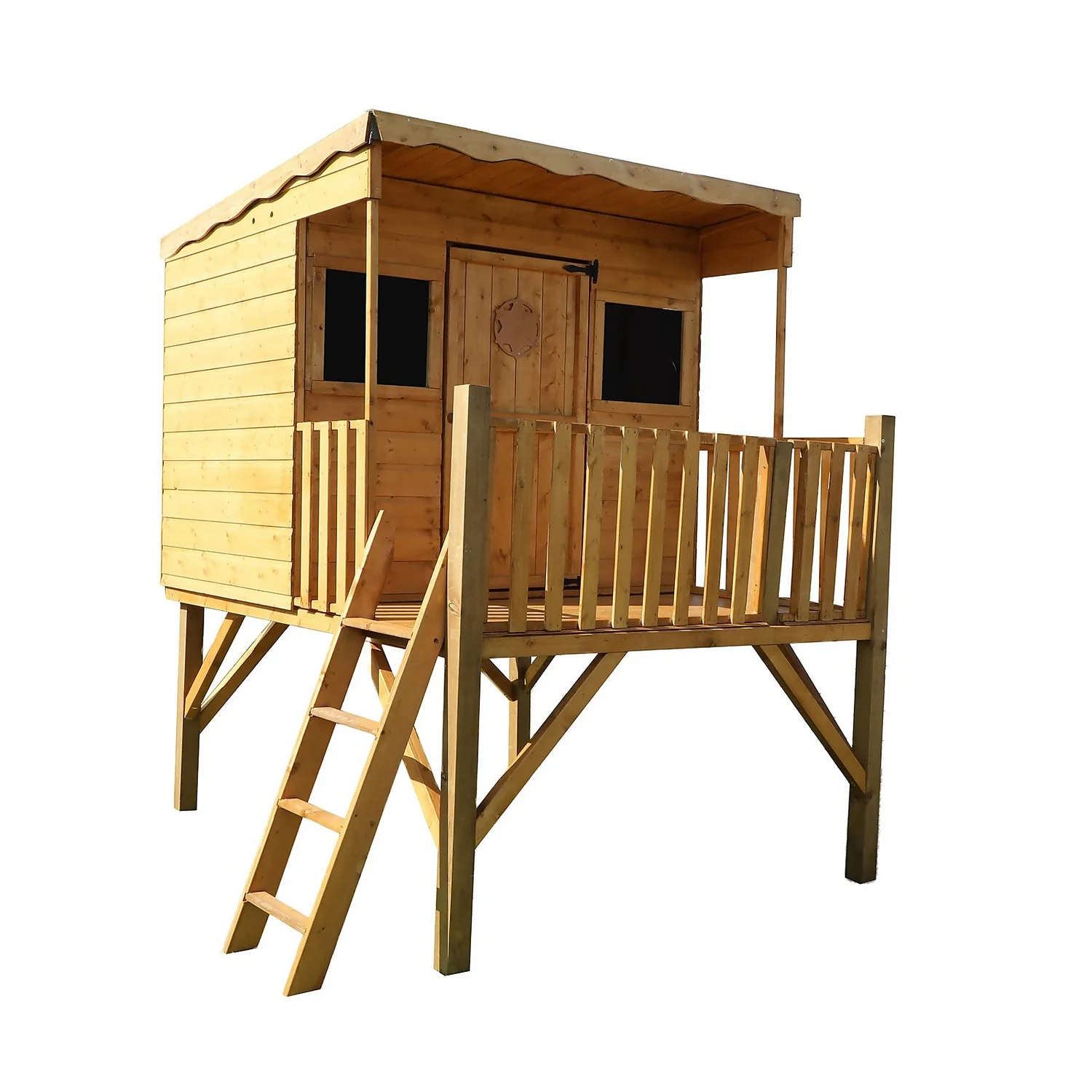 Mercia 5ft X 6ft Pent Wooden Playhouse With Tower - Installation Included 1 Mercia 5ft X 6ft Pent Wooden Playhouse With Tower - Installation Included