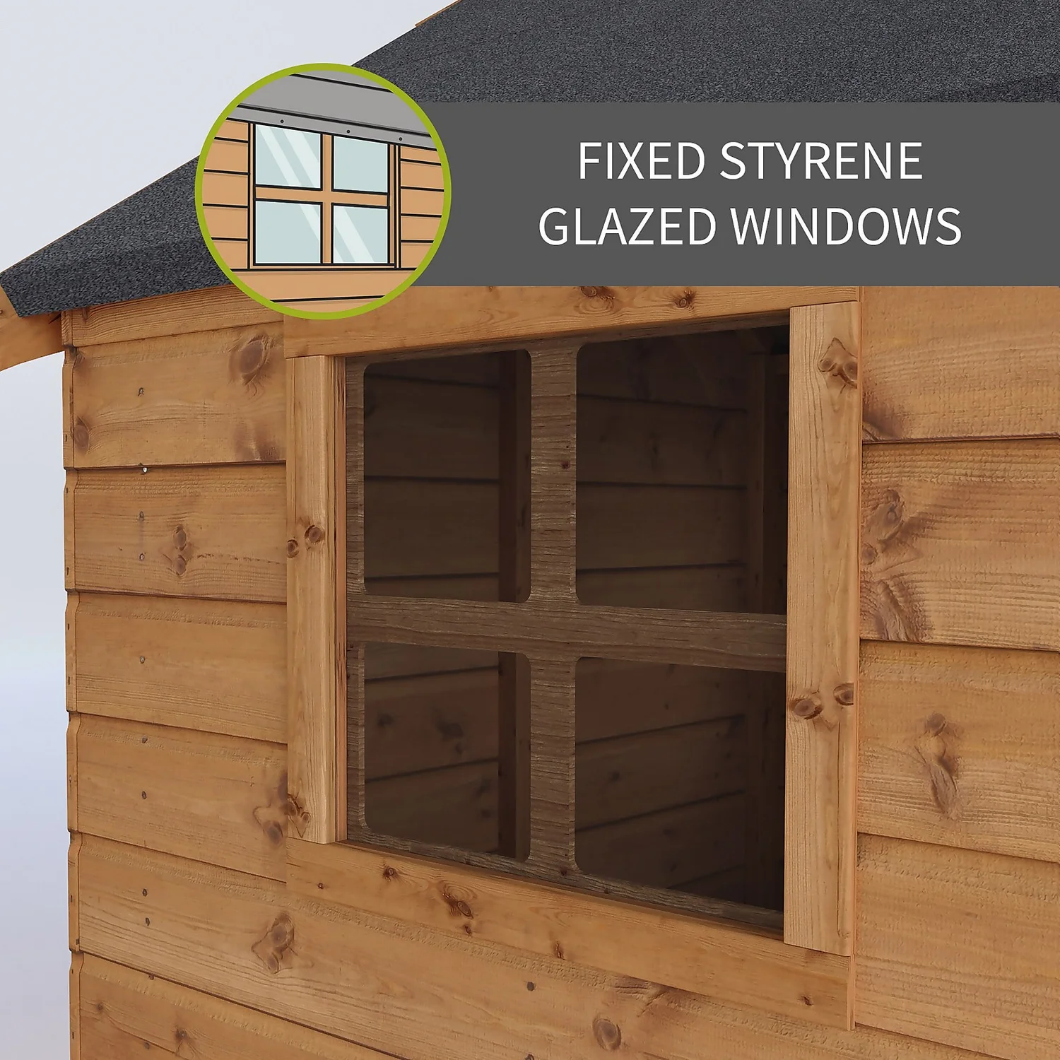 Mercia 5ft X 6ft Pent Wooden Playhouse With Tower - Installation Included 3 Mercia 5ft X 6ft Pent Wooden Playhouse With Tower - Installation Included - Image 3