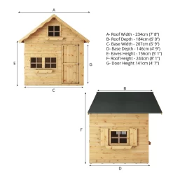 Mercia 7ft X 5ft Swiss Cottage Double Storey Playhouse 16 Mercia 7ft X 5ft Swiss Cottage Double Storey Playhouse -Garden Tool Store 13555823 5884949333819589
