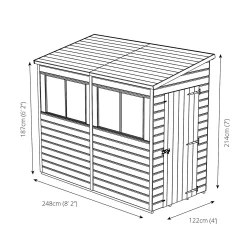 Mercia 8ft X 4ft Premium Shiplap Modular Pent Shed - Including Installation -Garden Tool Store 13555850 1624949338234674