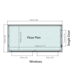 Mercia 8ft X 4ft Premium Shiplap Modular Pent Shed - Including Installation -Garden Tool Store 13555850 9914949338321797