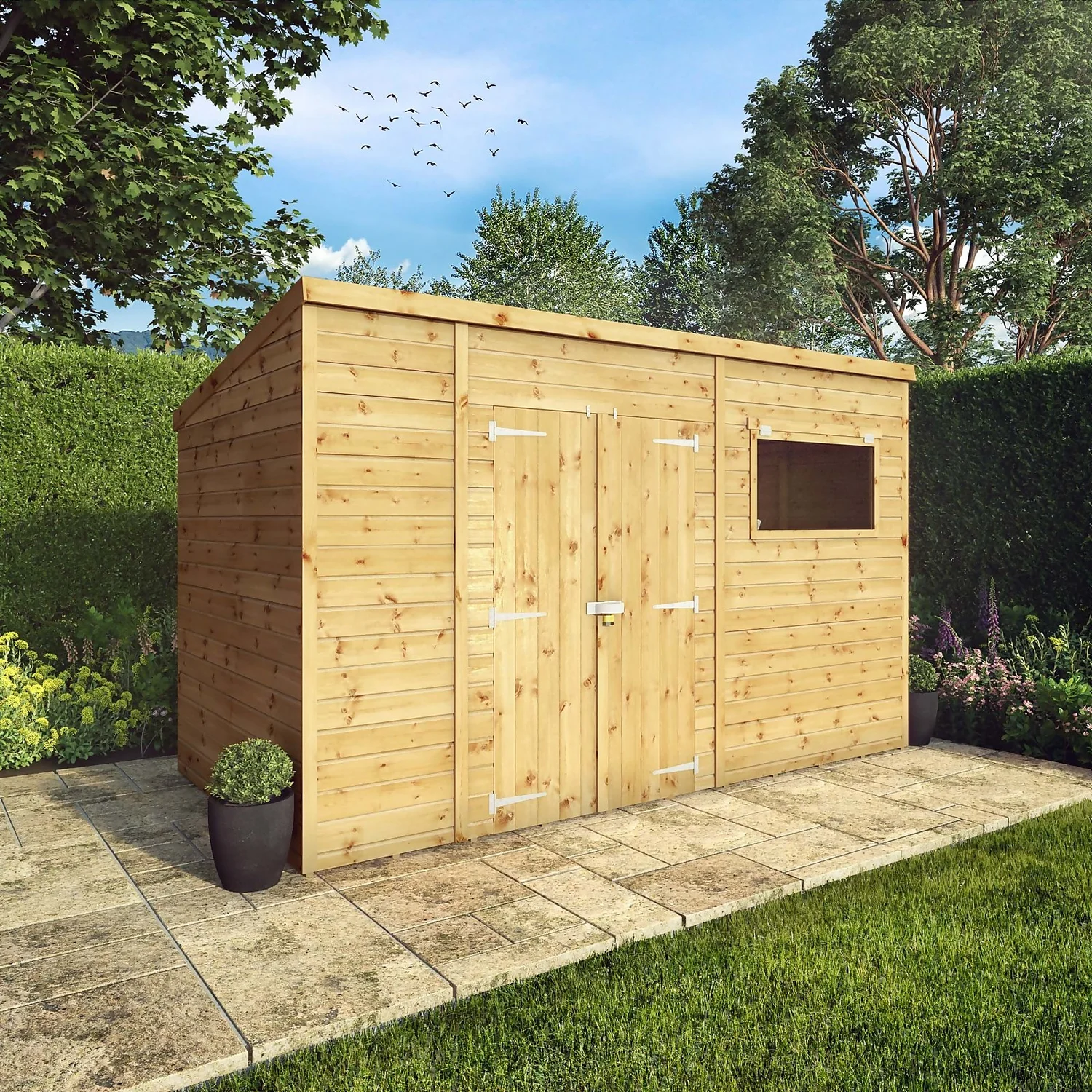Mercia 12ft X 6ft Premium Shiplap Pent Shed 2 Mercia 12ft X 6ft Premium Shiplap Pent Shed - Image 2