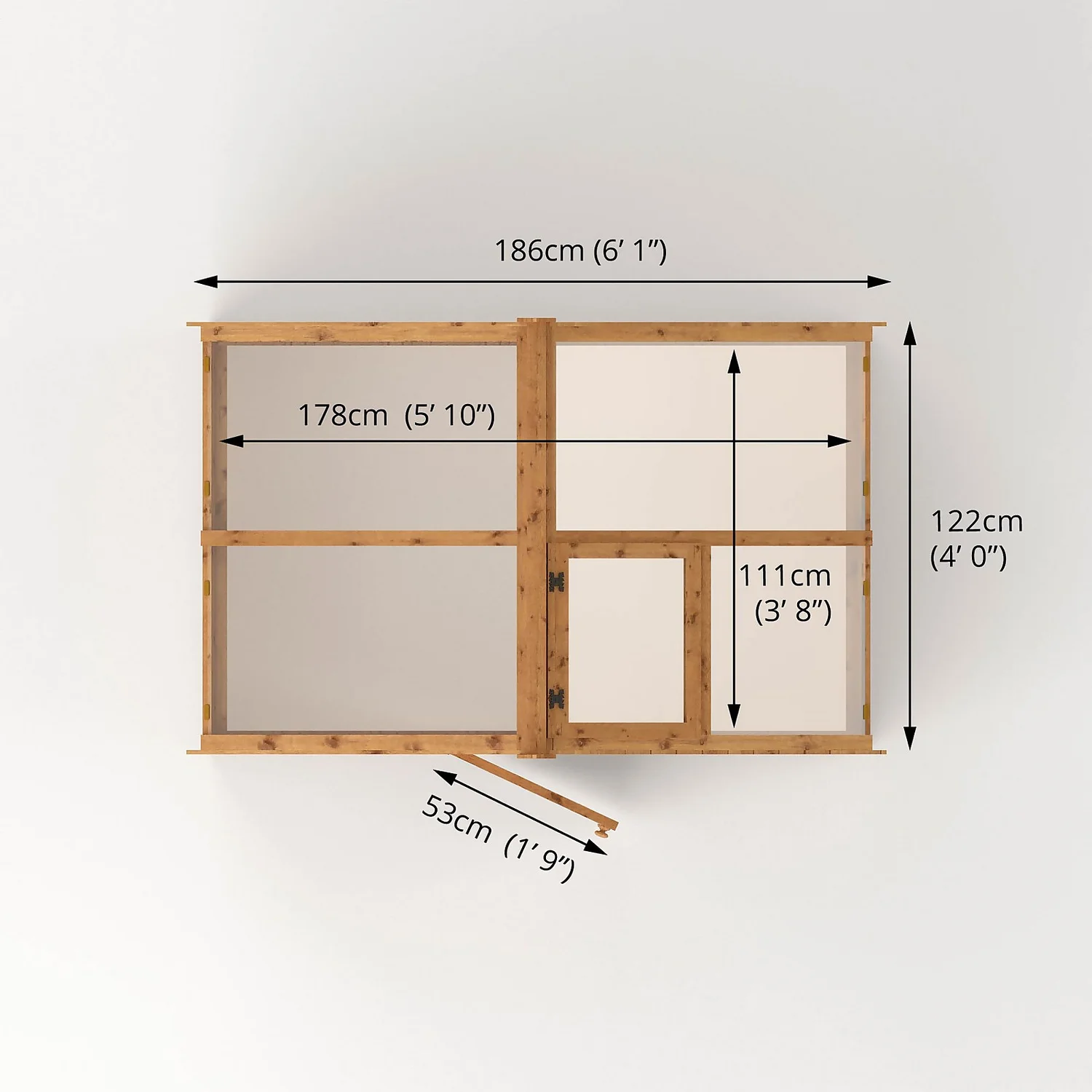 Mercia Wooden Greenhouse - 4x6ft 10 Mercia Wooden Greenhouse - 4x6ft - Image 10