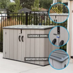 Lifetime Horizontal Plastic Outdoor Storage Shed 11 Lifetime Horizontal Plastic Outdoor Storage Shed -Garden Tool Store 13660824 5664949050849092