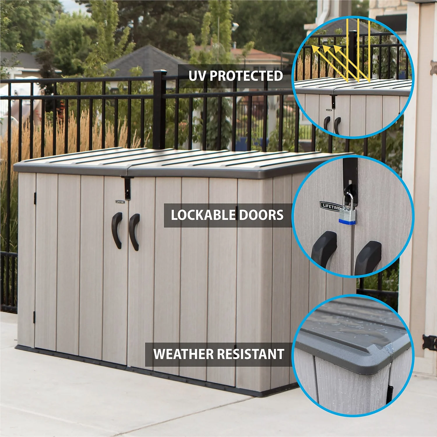 Lifetime Horizontal Plastic Outdoor Storage Shed 3 Lifetime Horizontal Plastic Outdoor Storage Shed - Image 3