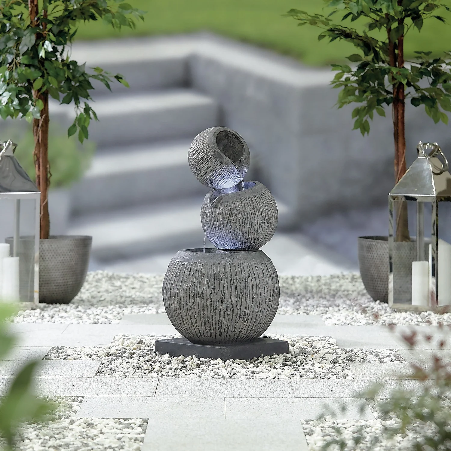 Stylish Fountain Illusion Falls Water Feature With LEDs 5 Stylish Fountain Illusion Falls Water Feature With LEDs - Image 5