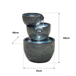 Stylish Fountain Fossil Leaf Water Feature With LEDs 9 Stylish Fountain Fossil Leaf Water Feature With LEDs -Garden Tool Store 13846049 1804962028377735