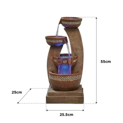 Stylish Fountain Azure Columns Water Feature With LEDs 7 Stylish Fountain Azure Columns Water Feature With LEDs -Garden Tool Store 13846050 1534978881017244