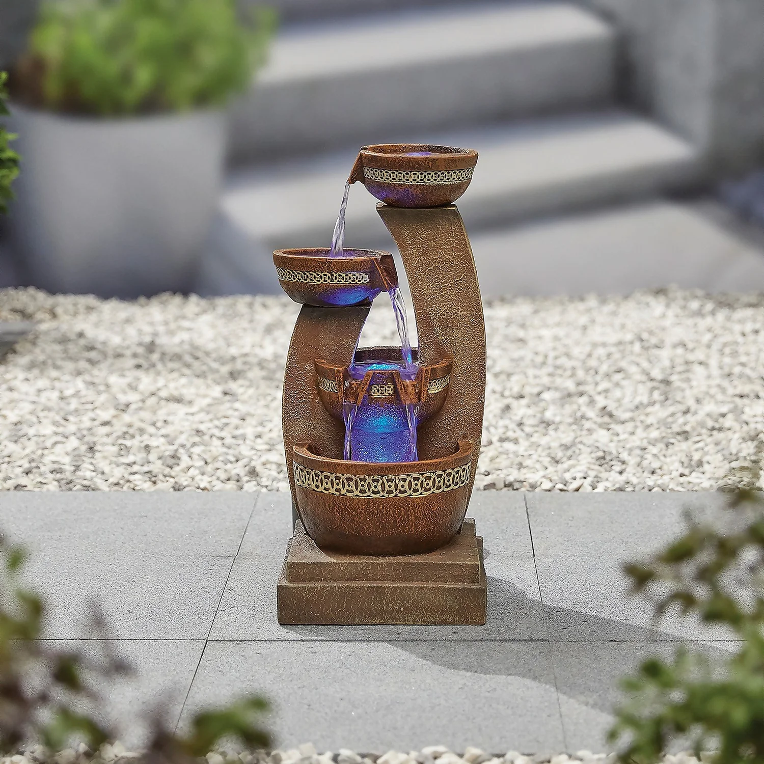 Stylish Fountain Azure Columns Water Feature With LEDs 2 Stylish Fountain Azure Columns Water Feature With LEDs - Image 2
