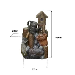 Stylish Fountain Country Garden Pour Water Feature With LEDs 5 Stylish Fountain Country Garden Pour Water Feature With LEDs -Garden Tool Store 13846052 1774965399317535