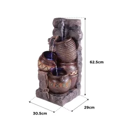 Stylish Fountain Pouring Pot Wall Water Feature With LEDs 9 Stylish Fountain Pouring Pot Wall Water Feature With LEDs -Garden Tool Store 13846054 7094962027750150