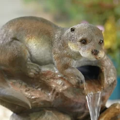 Stylish Fountain Otter Pools Water Feature With LEDs 8 Stylish Fountain Otter Pools Water Feature With LEDs -Garden Tool Store 13846071 1494962028210242
