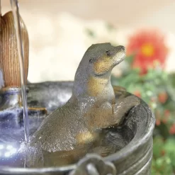 Stylish Fountain Playful Otters Water Feature With LEDs 12 Stylish Fountain Playful Otters Water Feature With LEDs -Garden Tool Store 13846072 1744962027851034