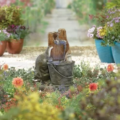 Stylish Fountain Playful Otters Water Feature With LEDs 13 Stylish Fountain Playful Otters Water Feature With LEDs -Garden Tool Store 13846072 1994962027889299