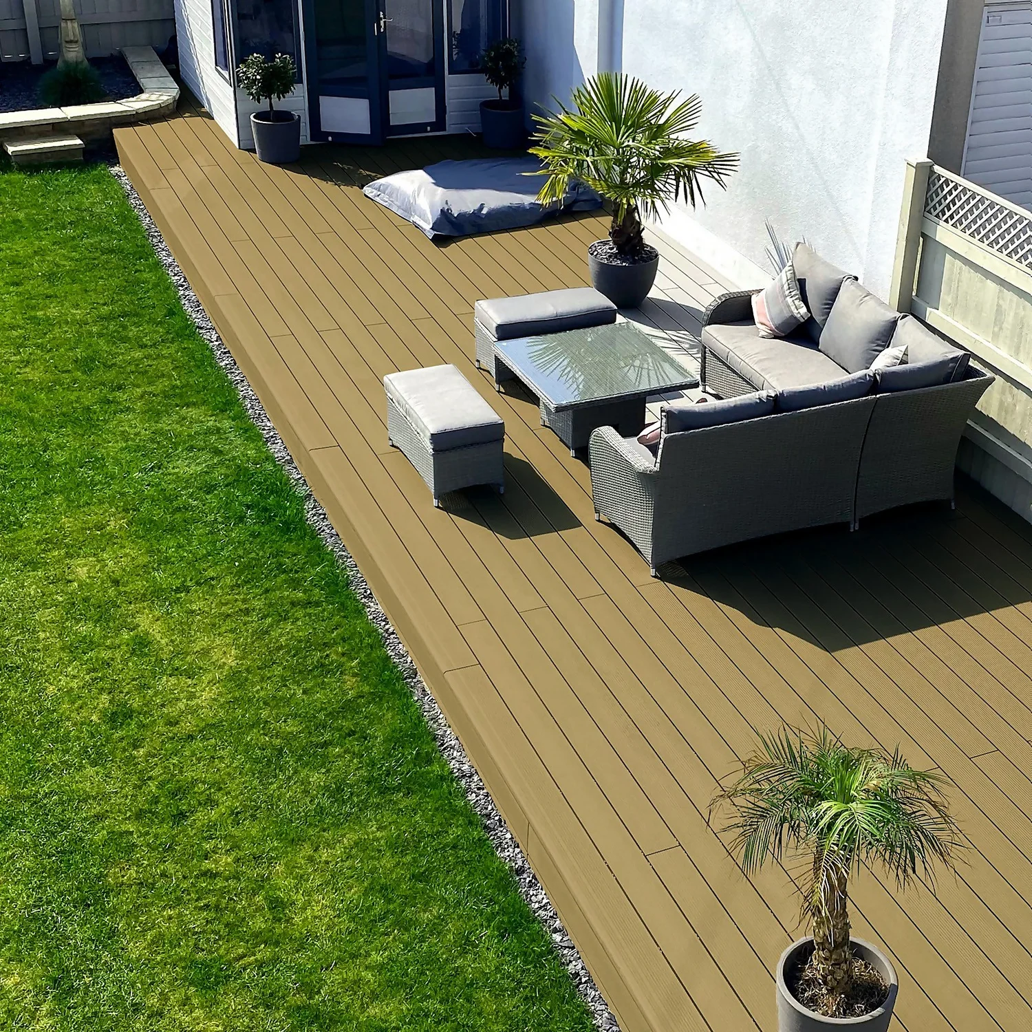 Victoria Composite Decking Woodgrain 40 Pack Teak - 20.16 M2 2 Victoria Composite Decking Woodgrain 40 Pack Teak - 20.16 M2 - Image 2