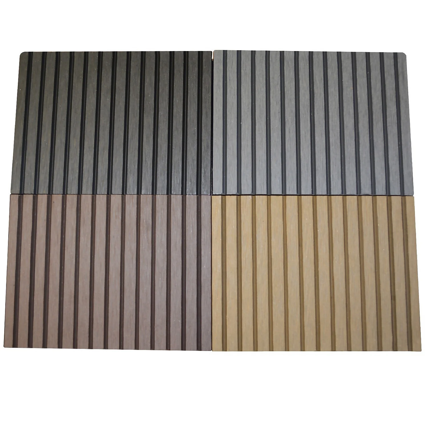 Victoria Composite Decking Sample Pack - Castle Groove Grey / Ebony / Teak / Redwood 2 Victoria Composite Decking Sample Pack - Castle Groove Grey / Ebony / Teak / Redwood - Image 2