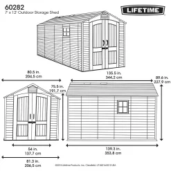 Lifetime 7 X 12ft Outdoor Storage Shed - Installation Included -Garden Tool Store 13911317 2104978028249334
