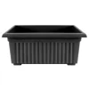 Black Trough Planter - 55cm