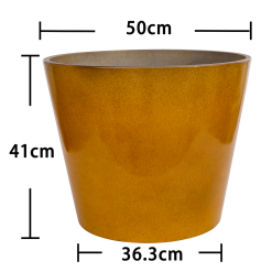 Glazed Finish Planter Mustard 50cm 9 Glazed Finish Planter Mustard 50cm -Garden Tool Store 13928633 2055001956225790