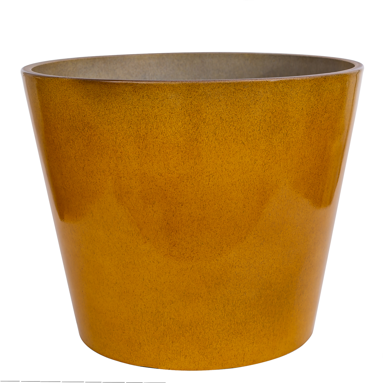 Glazed Finish Planter Mustard 50cm 1 Glazed Finish Planter Mustard 50cm