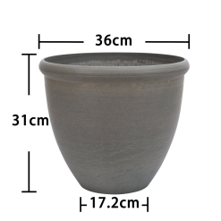 Ashford Planter Grey 35cm -Garden Tool Store 13928636 9455001955518807