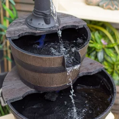 Stylish Fountain Whiskey Barrels Garden Water Feature 15 Stylish Fountain Whiskey Barrels Garden Water Feature -Garden Tool Store 13944159 2555005845016341