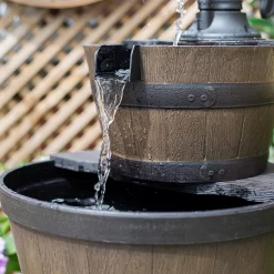 Stylish Fountain Whiskey Barrels Garden Water Feature 13 Stylish Fountain Whiskey Barrels Garden Water Feature -Garden Tool Store 13944159 4575005844861163