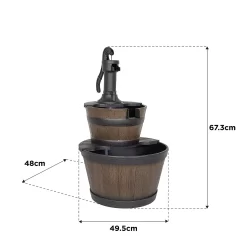 Stylish Fountain Whiskey Barrels Garden Water Feature 18 Stylish Fountain Whiskey Barrels Garden Water Feature -Garden Tool Store 13944159 4655005845151116
