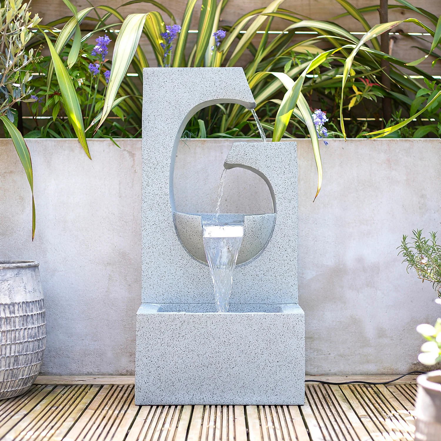 Stylish Fountain Ango Falls Garden Water Feature With LEDs 6 Stylish Fountain Ango Falls Garden Water Feature With LEDs - Image 6