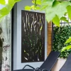 Amarelle Large Metal Flame Decorative Garden Screen Mirror - 120x60cm