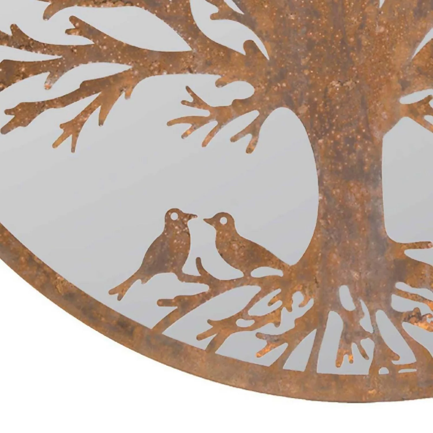 MirrorOutlet Birds Round Circular Garden Mirror - 100cm 3 MirrorOutlet Birds Round Circular Garden Mirror - 100cm - Image 3