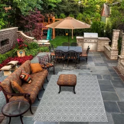 Homebase Outdoor Rug - Grey 120x180cm 5 Homebase Outdoor Rug - Grey 120x180cm -Garden Tool Store 13953335 3724989199317315