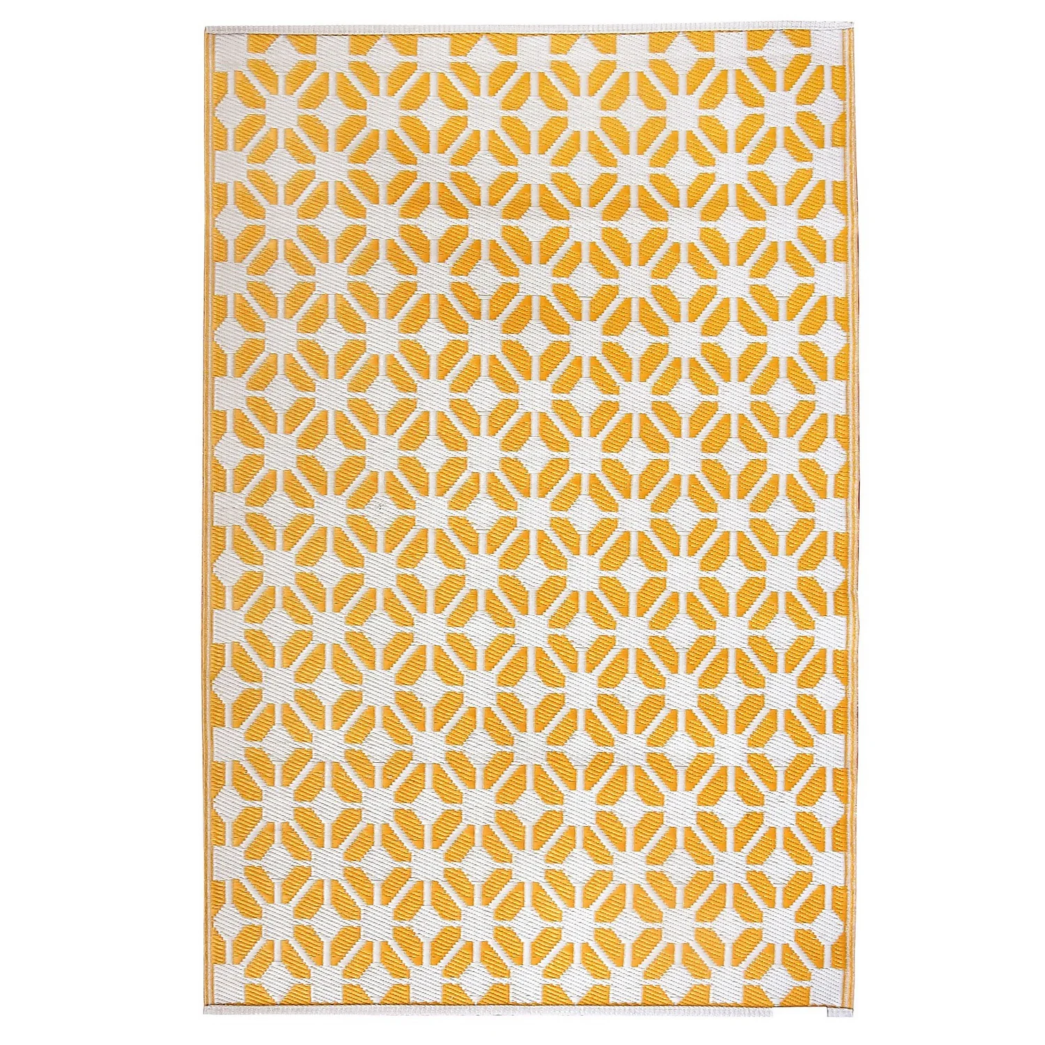 Homebase Outdoor Rug - Mustard 160x230cm 2 Homebase Outdoor Rug - Mustard 160x230cm - Image 2