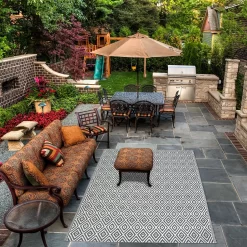 Homebase Outdoor Rug - Grey 240x300cm 5 Homebase Outdoor Rug - Grey 240x300cm -Garden Tool Store 13953340 6054989199320450