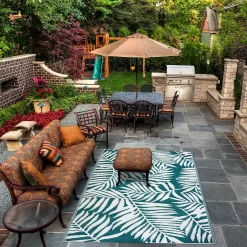 Homebase Outdoor Rug - Teal 240x300cm 5 Homebase Outdoor Rug - Teal 240x300cm -Garden Tool Store 13953341 5824989199463133