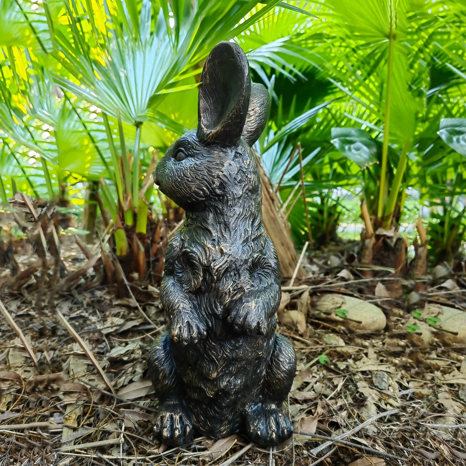 Bronze Look Rabbit Garden Ornament 8 Bronze Look Rabbit Garden Ornament - Image 8