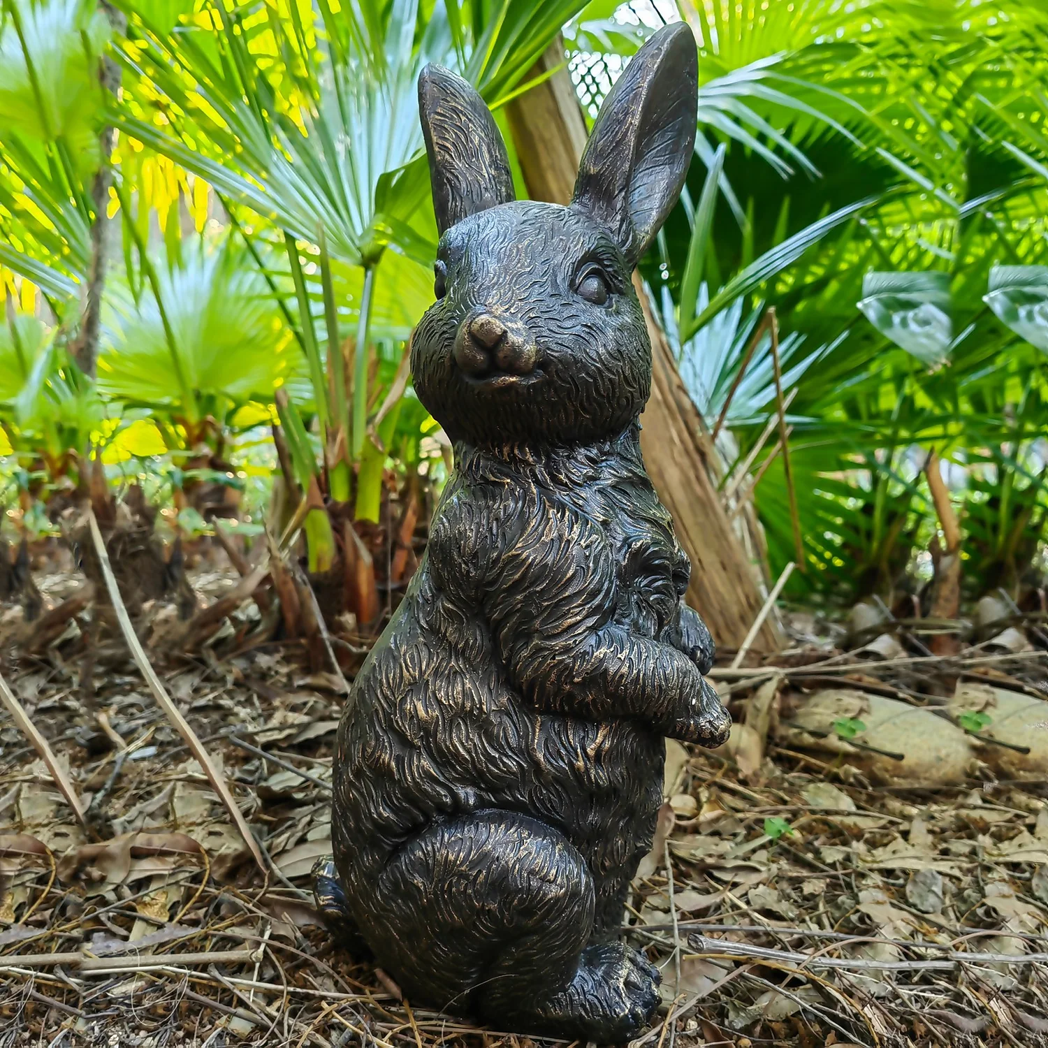 Bronze Look Rabbit Garden Ornament 2 Bronze Look Rabbit Garden Ornament - Image 2