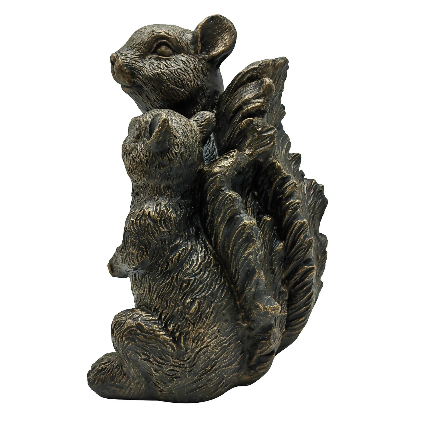 Bronze Look Squirrel Family Garden Ornament 5 Bronze Look Squirrel Family Garden Ornament - Image 5