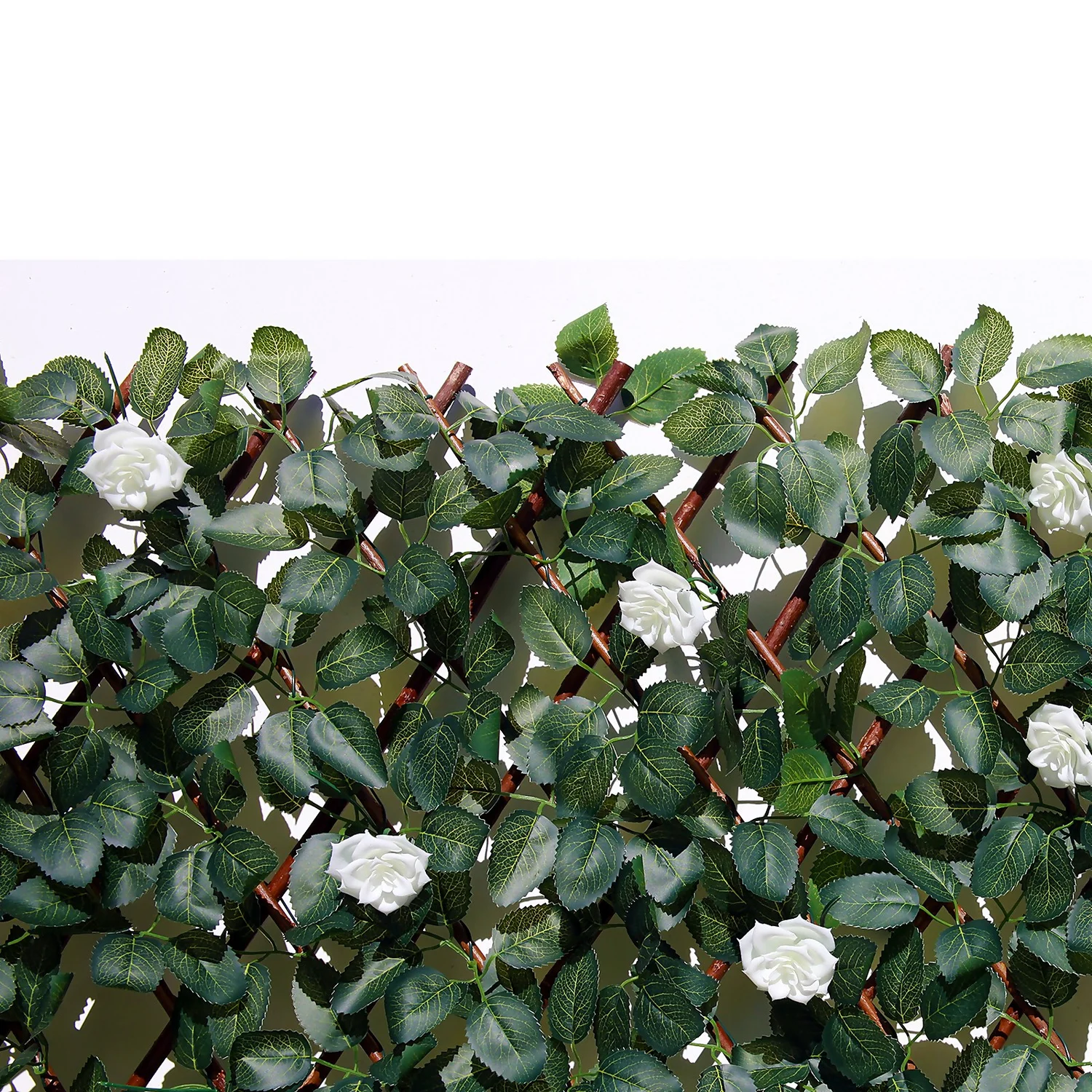 Faux Leaf Trellis 90x180cm - White Rose 3 Faux Leaf Trellis 90x180cm - White Rose - Image 3