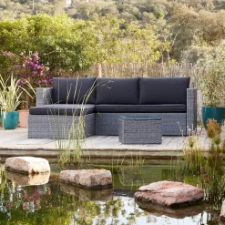 Alexandria Rattan Effect Garden Corner Sofa Set - Ash Grey 10 Alexandria Rattan Effect Garden Corner Sofa Set - Ash Grey -Garden Tool Store 13971225 1355022704388195