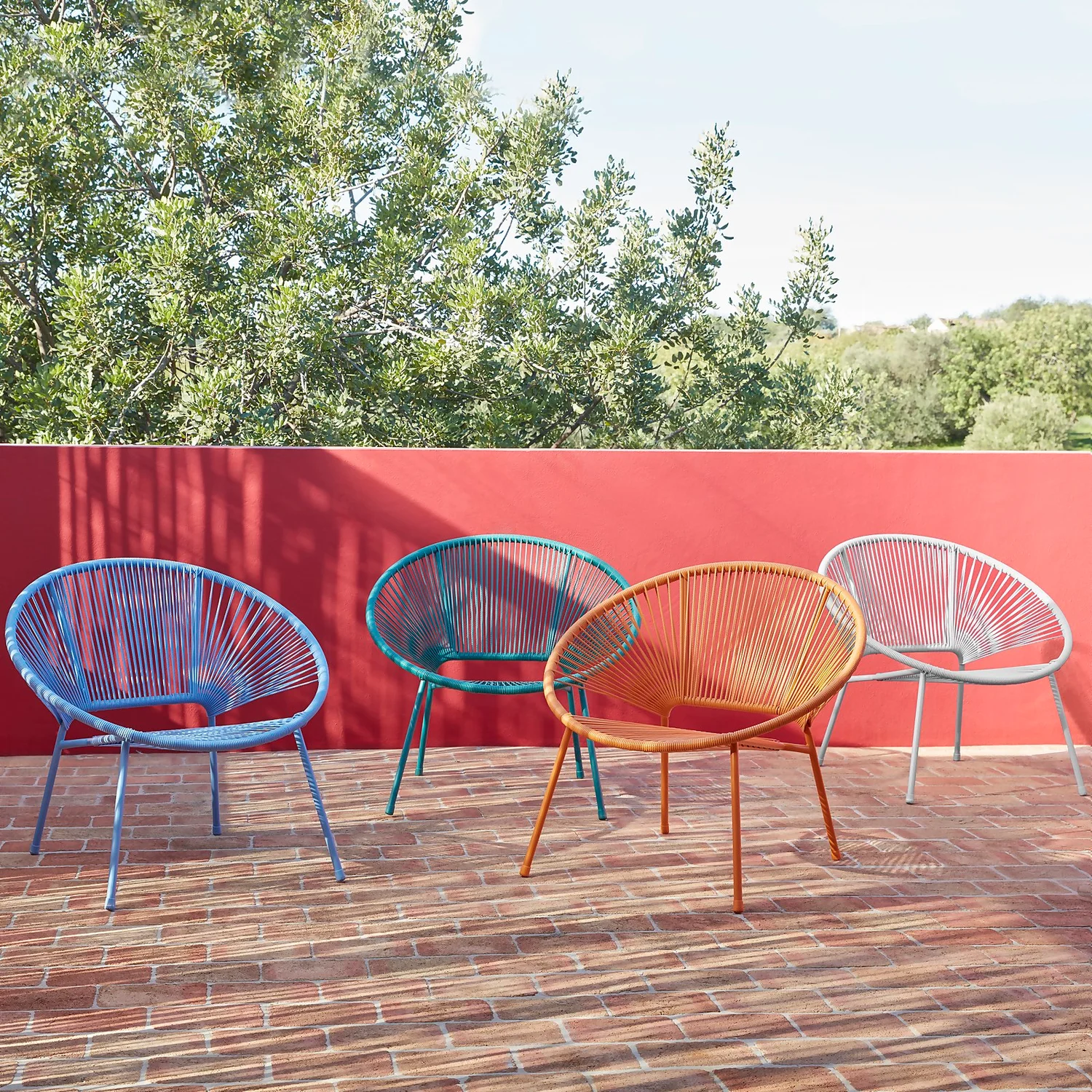 Acapulco Adult Garden Chair - Blue 2 Acapulco Adult Garden Chair - Blue - Image 2