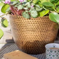 Suva Hammered Pot Bronze - 31cm -Garden Tool Store 13973654 7605011805627355