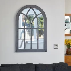 Eden Home And Garden Mirror - Grey -Garden Tool Store 13975353 1025011241056281