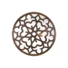Round Laser Cut Outdoor Mirror 35cm - Bronze