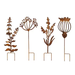 Floral Bronze Ground Stakes - 45cm (Assorted Designs)
